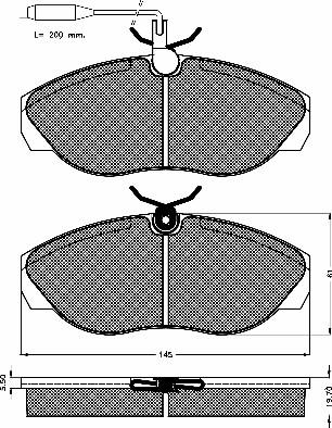 BSF 10388 - Комплект спирачно феродо, дискови спирачки vvparts.bg