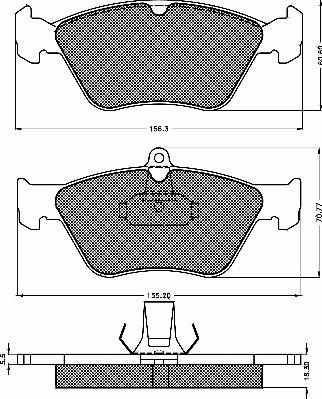 BSF 10383 - Комплект спирачно феродо, дискови спирачки vvparts.bg