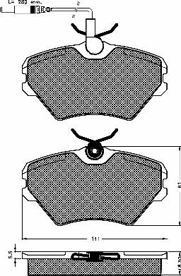 BSF 10387 - Комплект спирачно феродо, дискови спирачки vvparts.bg