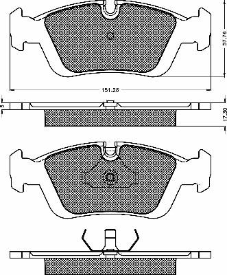 BSF 10332 - Комплект спирачно феродо, дискови спирачки vvparts.bg