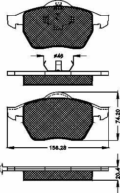 BSF 10337 - Комплект спирачно феродо, дискови спирачки vvparts.bg
