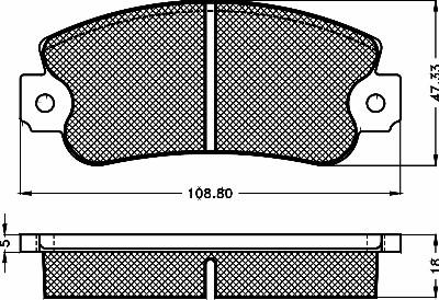 BSF 10326 - Комплект спирачно феродо, дискови спирачки vvparts.bg