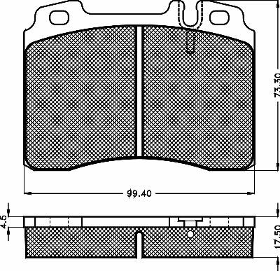 BSF 10328 - Комплект спирачно феродо, дискови спирачки vvparts.bg