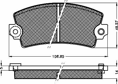 BSF 10323 - Комплект спирачно феродо, дискови спирачки vvparts.bg