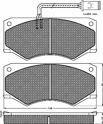 BSF 10299 - Комплект спирачно феродо, дискови спирачки vvparts.bg