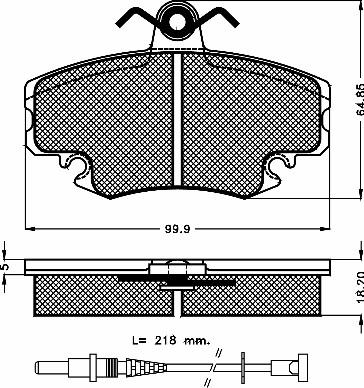 BSF 10248 - Комплект спирачно феродо, дискови спирачки vvparts.bg