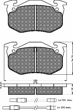 BSF 10242 - Комплект спирачно феродо, дискови спирачки vvparts.bg