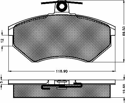 BSF 10256 - Комплект спирачно феродо, дискови спирачки vvparts.bg