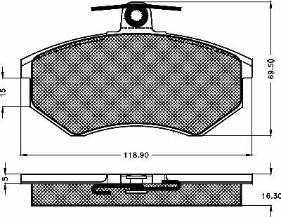 BSF 10258 - Комплект спирачно феродо, дискови спирачки vvparts.bg