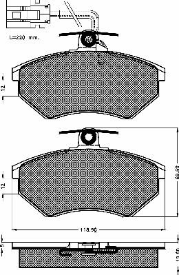 BSF 10252 - Комплект спирачно феродо, дискови спирачки vvparts.bg