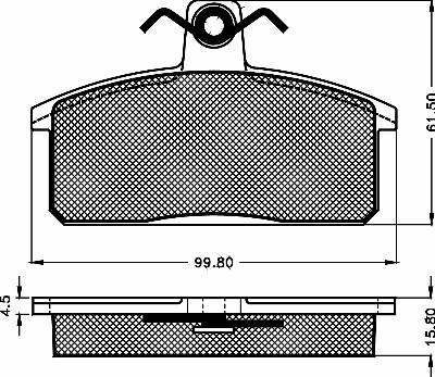 BSF 10264 - Комплект спирачно феродо, дискови спирачки vvparts.bg