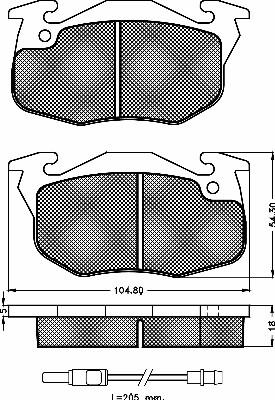 BSF 10200 - Комплект спирачно феродо, дискови спирачки vvparts.bg