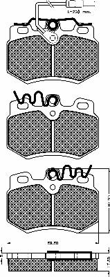 BSF 10219 - Комплект спирачно феродо, дискови спирачки vvparts.bg