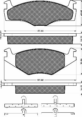 BSF 10214 - Комплект спирачно феродо, дискови спирачки vvparts.bg