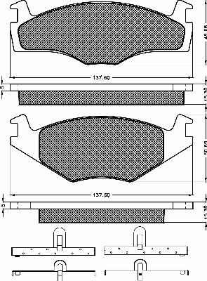 BSF 10215 - Комплект спирачно феродо, дискови спирачки vvparts.bg