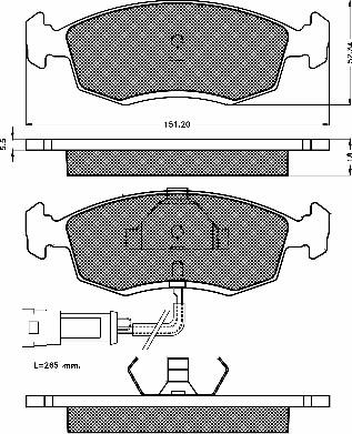 BSF 10210 - Комплект спирачно феродо, дискови спирачки vvparts.bg