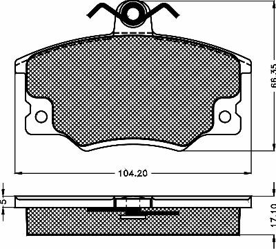 BSF 10235 - Комплект спирачно феродо, дискови спирачки vvparts.bg