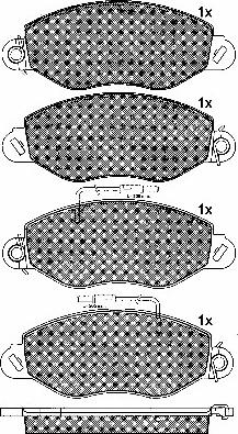 BSF 10796 - Комплект спирачно феродо, дискови спирачки vvparts.bg