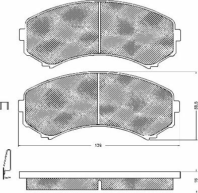 BSF 10749 - Комплект спирачно феродо, дискови спирачки vvparts.bg