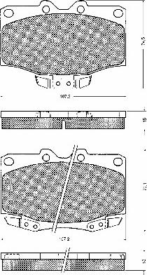 BSF 10755 - Комплект спирачно феродо, дискови спирачки vvparts.bg