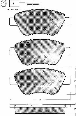 BSF 10750 - Комплект спирачно феродо, дискови спирачки vvparts.bg