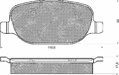 Girling 6116501 - Комплект спирачно феродо, дискови спирачки vvparts.bg