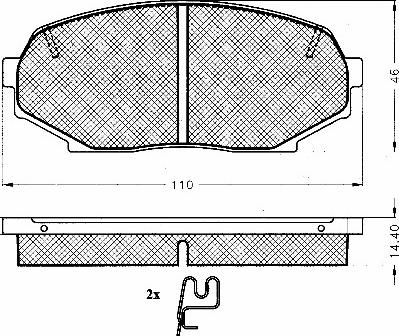 BSF 10766 - Комплект спирачно феродо, дискови спирачки vvparts.bg