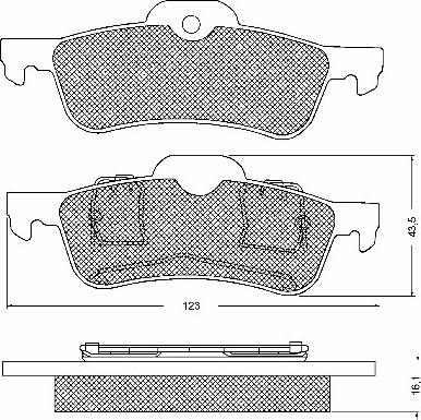 BSF 10719 - Комплект спирачно феродо, дискови спирачки vvparts.bg