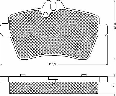 BSF 10715 - Комплект спирачно феродо, дискови спирачки vvparts.bg