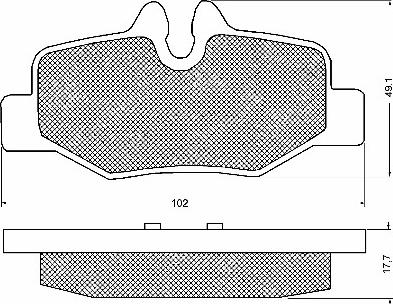 BSF 10718 - Комплект спирачно феродо, дискови спирачки vvparts.bg