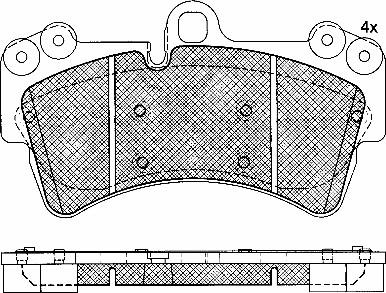 BOSCH 986424739 - Комплект спирачно феродо, дискови спирачки vvparts.bg