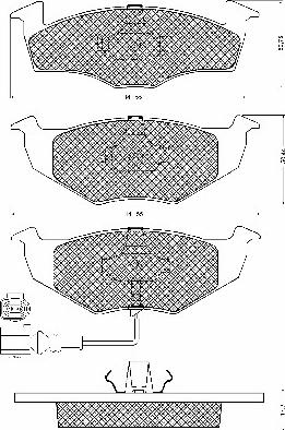 BSF 10730 - Комплект спирачно феродо, дискови спирачки vvparts.bg