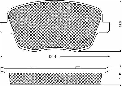 BSF 10728 - Комплект спирачно феродо, дискови спирачки vvparts.bg