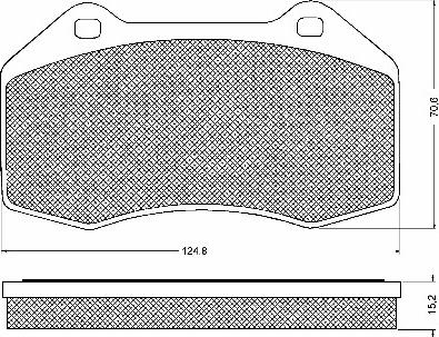 BSF 10727 - Комплект спирачно феродо, дискови спирачки vvparts.bg