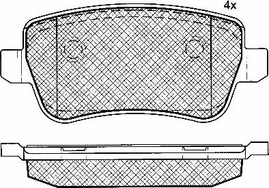 BSF 10775 - Комплект спирачно феродо, дискови спирачки vvparts.bg