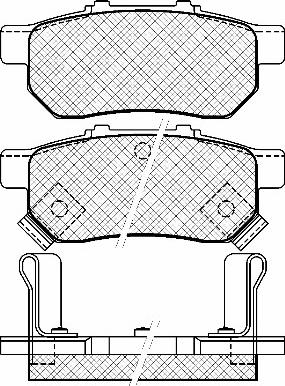 BENDIX 572473 - Комплект спирачно феродо, дискови спирачки vvparts.bg