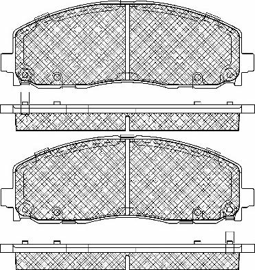 Jeep 68409860AC - Комплект спирачно феродо, дискови спирачки vvparts.bg