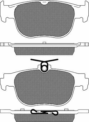 BSF 20333 - Комплект спирачно феродо, дискови спирачки vvparts.bg