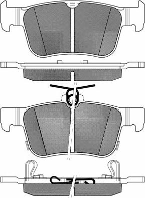 BSF 20210 - Комплект спирачно феродо, дискови спирачки vvparts.bg
