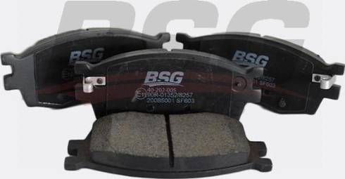 BSG BSG 40-202-005 - Комплект спирачно феродо, дискови спирачки vvparts.bg