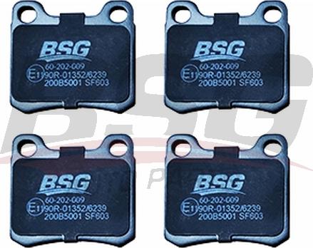 BSG BSG 60-202-009 - Комплект спирачно феродо, дискови спирачки vvparts.bg