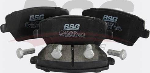 BSG BSG 63-202-001 - Комплект спирачно феродо, дискови спирачки vvparts.bg