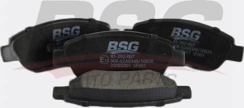 BSG BSG 85-202-007 - Комплект спирачно феродо, дискови спирачки vvparts.bg