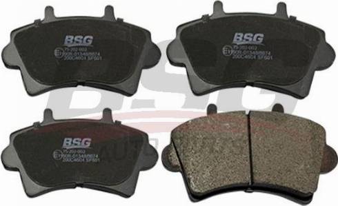 BSG BSG 75-202-002 - Комплект спирачно феродо, дискови спирачки vvparts.bg