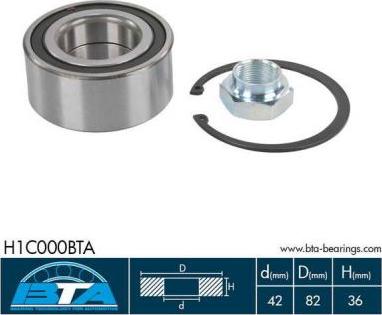 BTA H1C000BTA - Комплект колесен лагер vvparts.bg