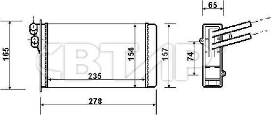 BTAP BVC814-005 - Топлообменник, отопление на вътрешното пространство vvparts.bg