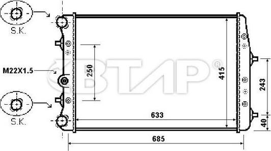 BTAP BVE908-260 - Разширителен съд, охладителна течност vvparts.bg