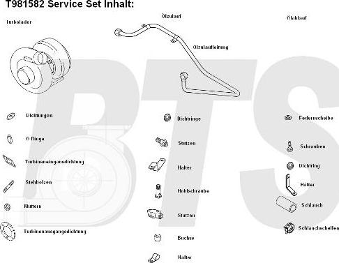 BTS Turbo T981582 - Турбина, принудително пълнене с въздух vvparts.bg