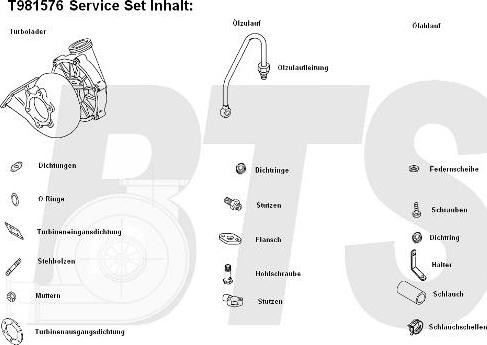 BTS Turbo T981576 - Турбина, принудително пълнене с въздух vvparts.bg