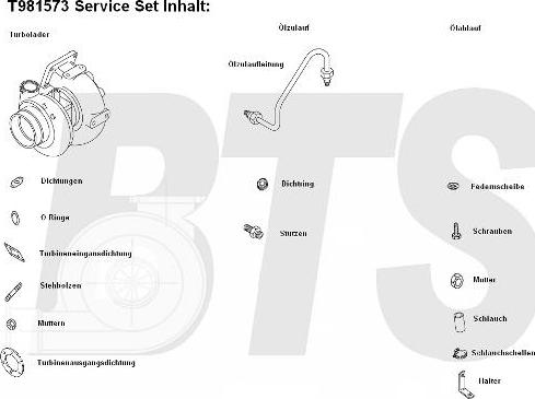 BTS Turbo T981573 - Турбина, принудително пълнене с въздух vvparts.bg